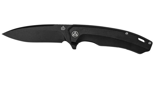 Bild für QSP Knife Woodpecker QS116-D2II Blackwashed, Black Titanium, Taschenmesser