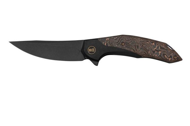 Bild für WE Knife Merata, WE22008B-1 Limited Edition, Black Titanium, CopperFoil Carbonfiber, CPM 20CV Taschenmesser