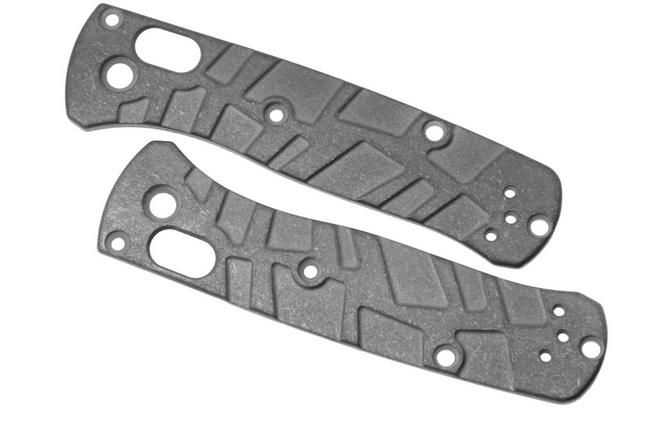 Bild für Lex Custom Benchmade Mini Bugout Scales MBUTSW Turtle Stonewashed Titanium, Griffschalen