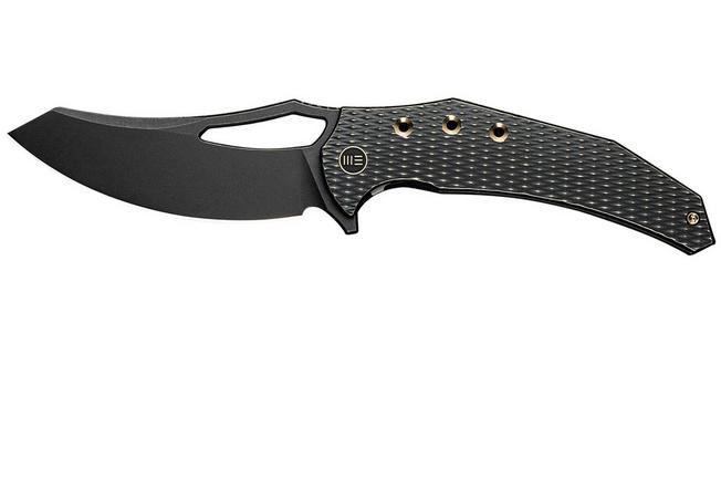 Bild für WE Knife Epaulette WE24024-1 Black Stonewashed M390 Diamond Patterned Black Titanium, Taschenmesser, Gavko Knives Design