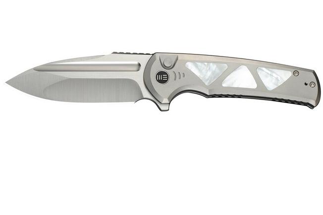 Bild für WE Knife Sylox WE24027-4 Satin, Gray Titanium Mother of Pearl Inlay, Taschenmesser