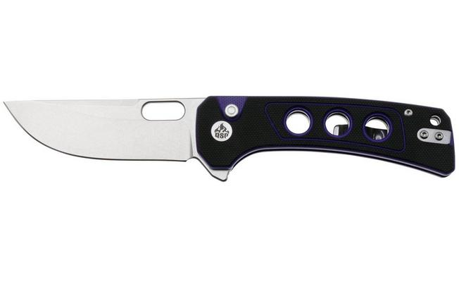 Bild für QSP Knife Unicorn QS156-B1 Stonewashed Black Purple G10, Taschenmesser