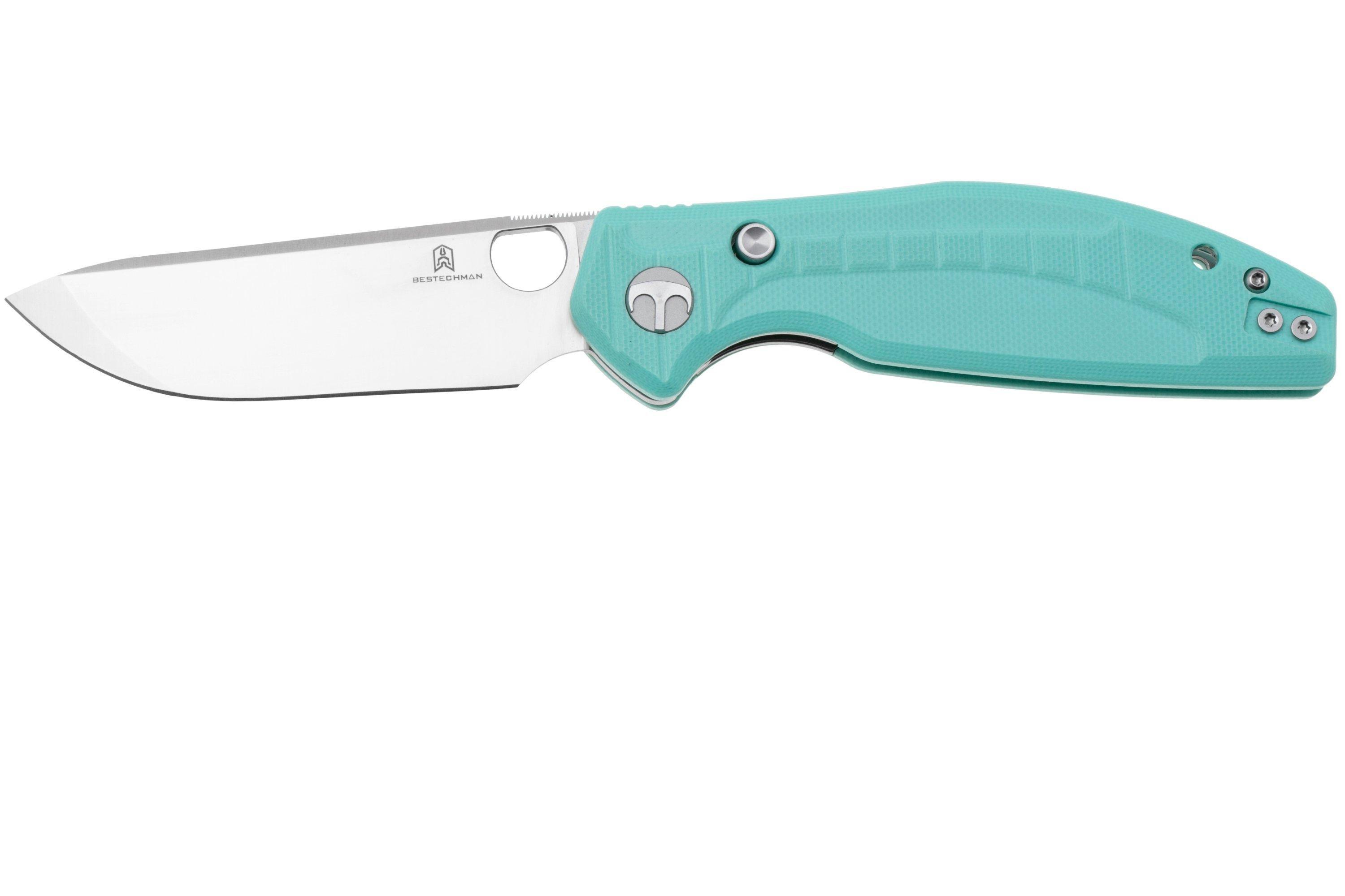 Bestechman Angry Owl BMK12B-1 Satin D2, Seafoam G10, pocket knife ...