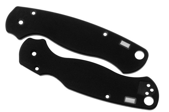 Bild für Glow Rhino Spyderco Paramilitary 2 GRC-PARA2-0-ZGZG, G10 Black Scales, Griffschalen