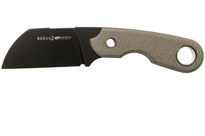 Bild für Viper Berus 2 VT4014DCG M390 PVD schwarz, grünes Canvas Micarta feststehendes Messer, Rumici Design