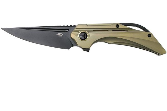 Bild für Bestech Vigil BT2201E Gold Blasted Titan, Taschenmesser schwarz, Kombou Design