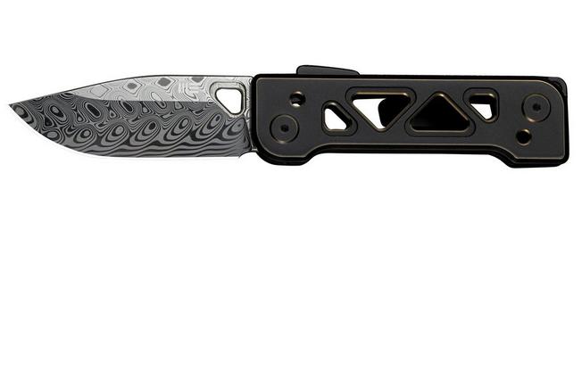 Image for WE Knife Tyro WE24001-DS1 Hakkapella Damasteel, Black Gold Titanium, Snecx Tan design, pocket knife