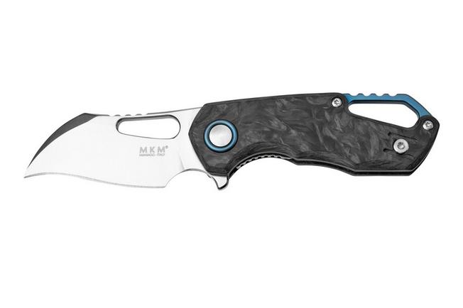 Image for MKM Isonzo FX03M-1CM Hawkbill Marble Carbon Fiber pocket knife, Jesper Voxnaes design