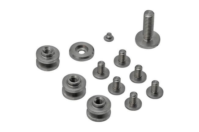 Image for Rick Hinderer Complete Titanium Stonewashed Hardware Set, Eklipse 3.5"