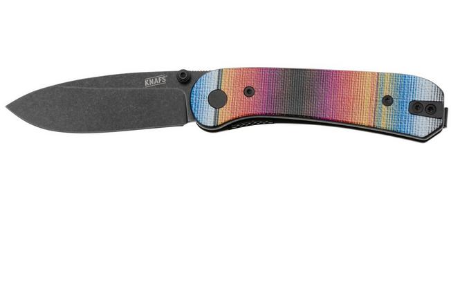 Image for KNAFS Lander 1, KNAFS-00370, Black D2, Mexican Blanket G10 pocket knife