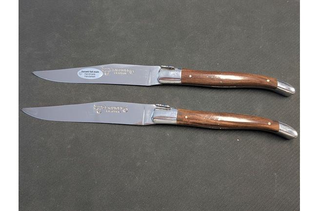 Image pour Laguiole en Aubrac 22C99MORIH, set de 2 couteaux à steak, bois d'amarante