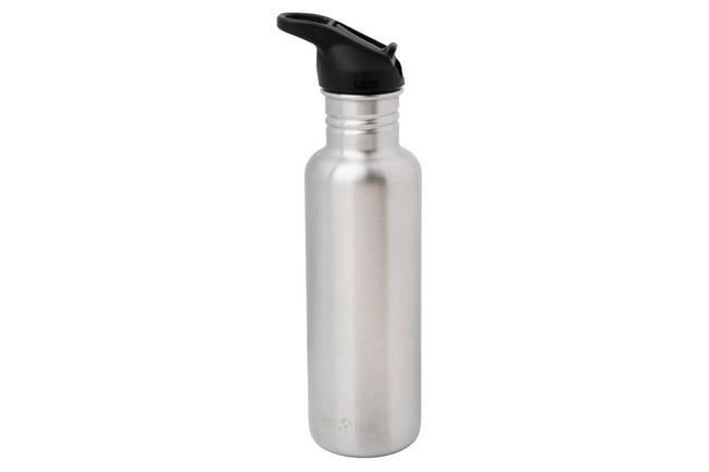 Image for Klean Kanteen Classic Water Bottle 1011192 Brushed Stainless, Flip Seal Sport Cap, bottle, 800 ml
