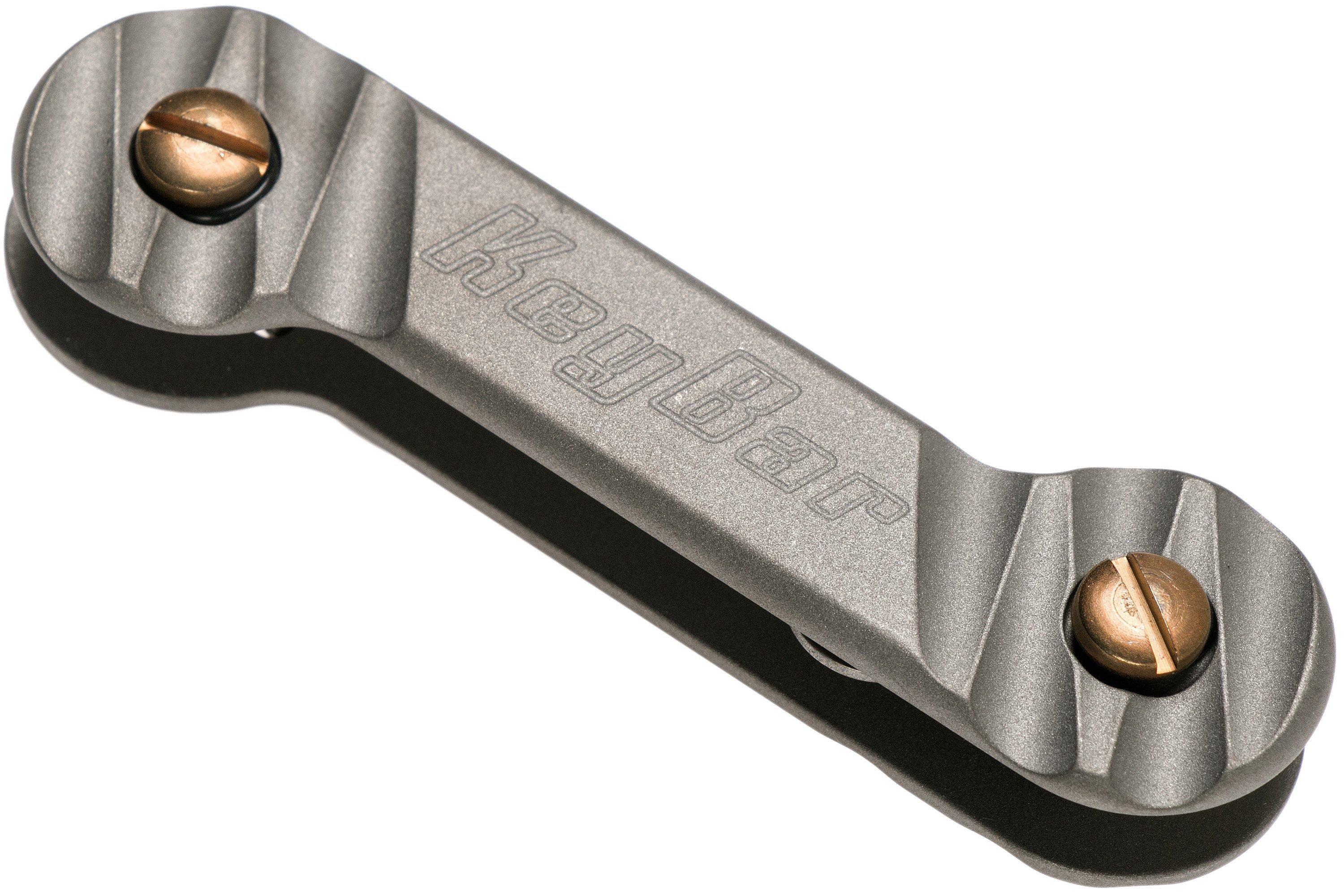 KeyBar Carved Sandblasted Titanium key organiser | Advantageously ...