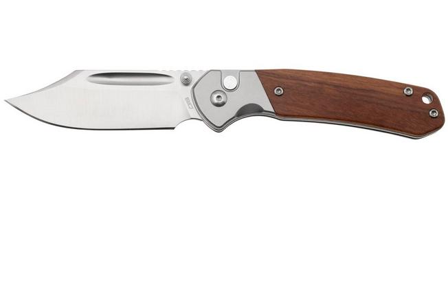 Afbeelding voor CJRB Pyrite Bowie J1942-RW, Satin AR-RPM9, Rosewood, Steel bolster, zakmes