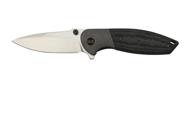 Image for WE Knife Nitro Mini WE22015-3, Grey Titanium, Black Micarta Inlay, CPM 20CV pocket knife