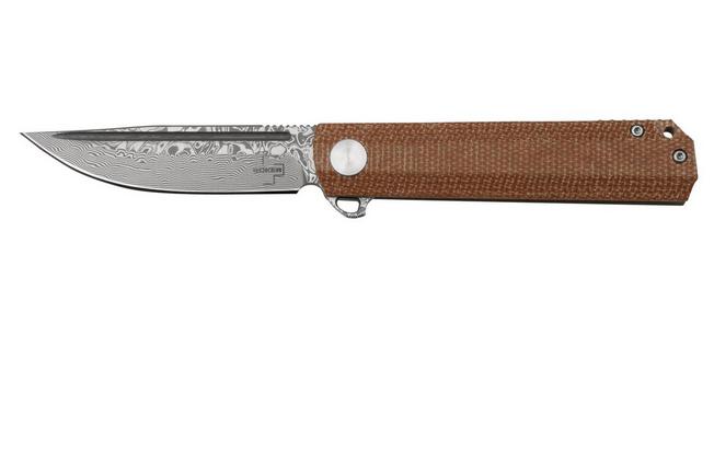 Image pour Böker Plus Cataclyst 42 Flipjoint Damascus 01BO479DAM Brown Micarta, couteau de poche