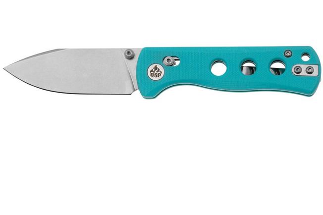 Image pour QSP Knife Canary Glyde 150GL-C1 Stonewashed 14C28N, Blue G10, couteau de poche