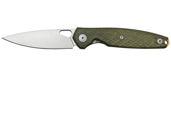 Image for GiantMouse ACE REO Green Canvas Micarta Satin MagnaCut, pocket knife