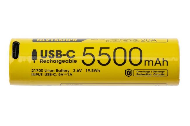 Bild für Nitecore NL2155HPR 21700 High Performance USB-C wiederaufladbarer Akku