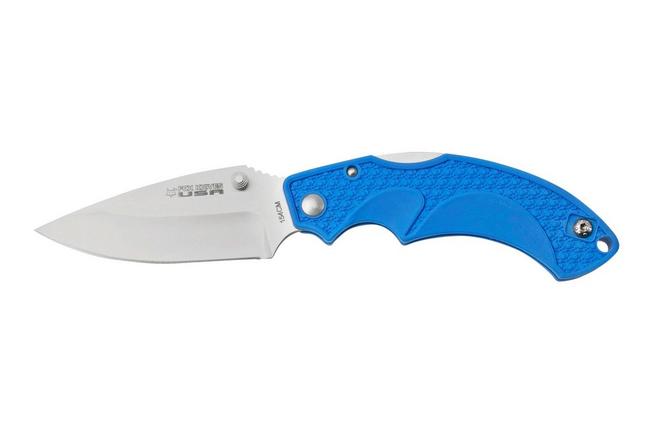 Image for Fox Knives USA Forza Blue Clippoint FKU-AMI-CP BLU pocket knife, Mike Vellekamp design
