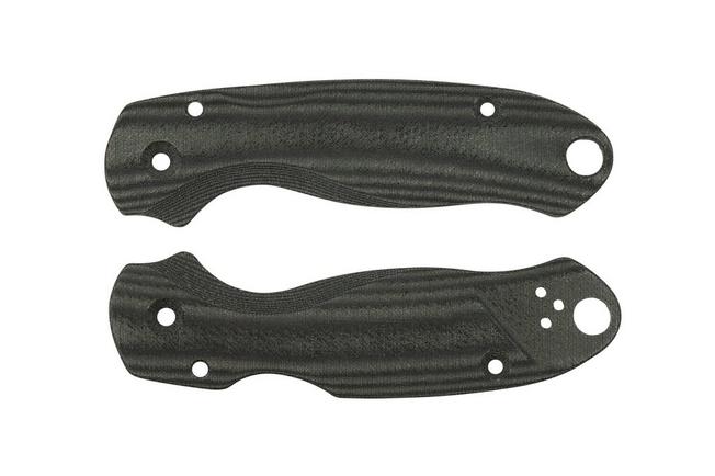 Image pour Flytanium Spyderco Para 3 Scales, Lotus Black Linen Micarta, plaquettes de manche