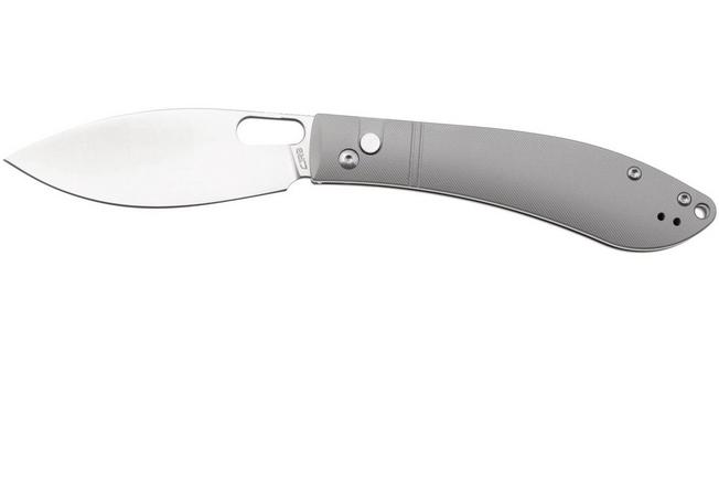 Imagen para CJRB Sasaya J1959G-GY Satin S35VN, Milled Titanium, navaja