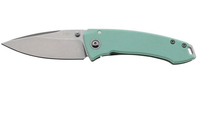 Bild für CRKT Tuna Compact 2522B Stonewashed 14C28N, Aqua Green G10, Taschenmesser, Lucas Burnley Design