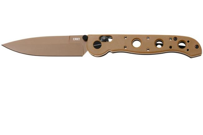 Bild für CRKT M16 Crossbar Lock Spear Point M16-03XD Desert Tan EDP D2, Desert Tan Grivory, Taschenmesser, Kit Carson Design