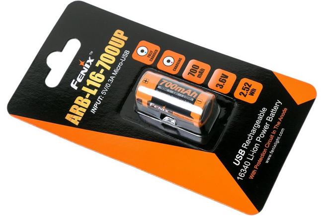 Bild für Fenix ARB-L16-700UP 16340 Akku, 700 mAh Li-Ion