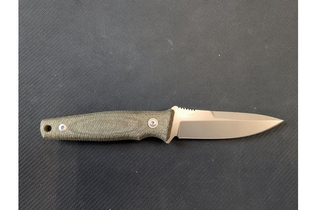 Bild für MKM TPF Defense MK-TPFD-GC CPM MagnaCut, Green Canvas Micarta feststehendes Messer, Bob Terzuola Design