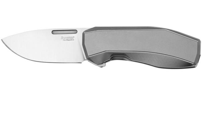 Image for LionSteel N.ONE N1-GY Frame Lock, Magnacut, Grey Titanium, pocket knife