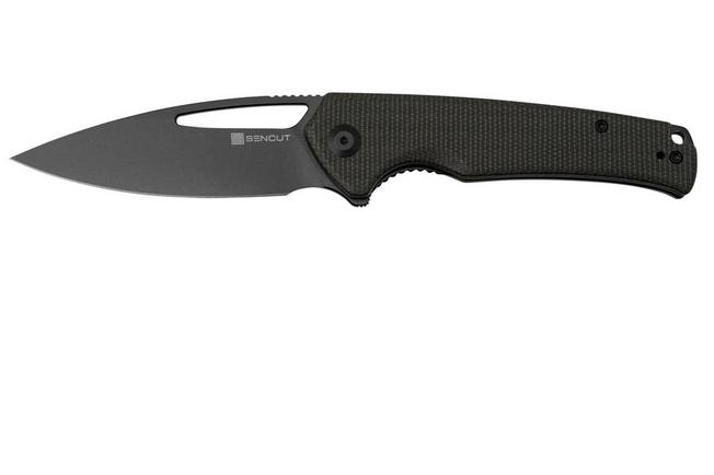 Image pour SENCUT Mims S21013-3 Dark Green Micarta Black Stonewashed, couteau de poche