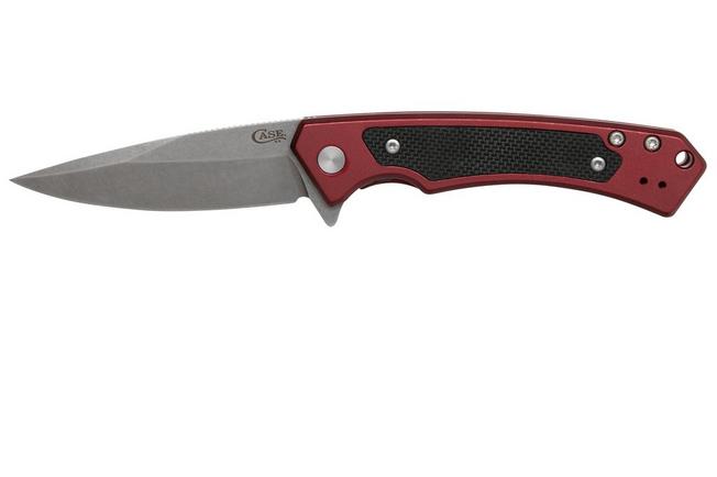Image for Case The Marilla, Red Anodized Aluminum, S35VN, Black G10 Inlay, 25881 pocket knife