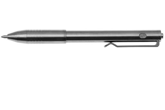 Image for Big Idea Design Dual Side Click Pen DSC-RW Raw Titanium, auto-adjusting everyday carry pen