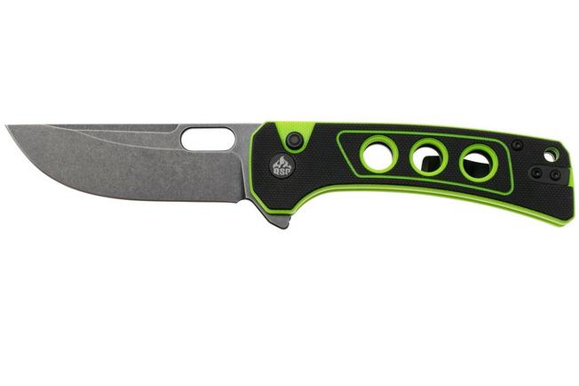 Immagine per QSP Knife Unicorn QS156-C2 Dark Stonewashed, Black Green G10, coltello da tasca