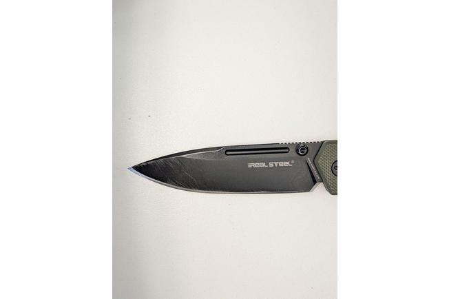 Image pour Real Steel Huginn Compact 7653GB, Black PVD VG-10, OD-Green G10 couteau de poche, Ivan Braginets design