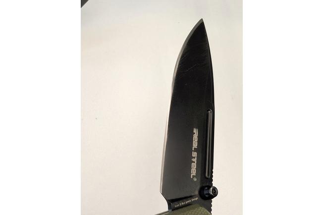 Image pour Real Steel Huginn Compact 7653GB, Black PVD VG-10, OD-Green G10 couteau de poche, Ivan Braginets design