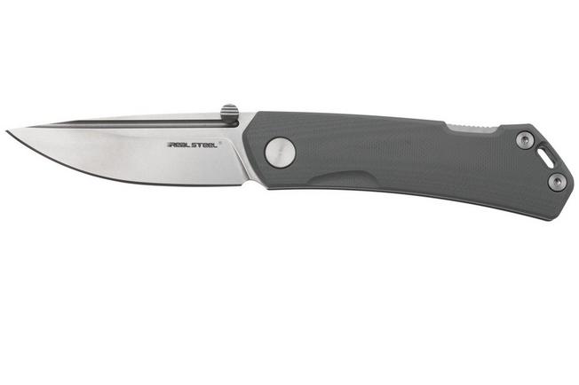 Bild für Real Steel Luna Maius 7091EG, 10Cr15CoMov, Gray G10, Taschenmesser, Poltergeist design