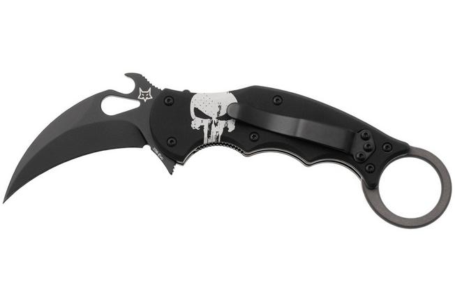 Immagine per Fox FX-599 ALB-4 Skull, Black Idroglider Böhler N690Co, Engraved Aluminum, coltello karambit