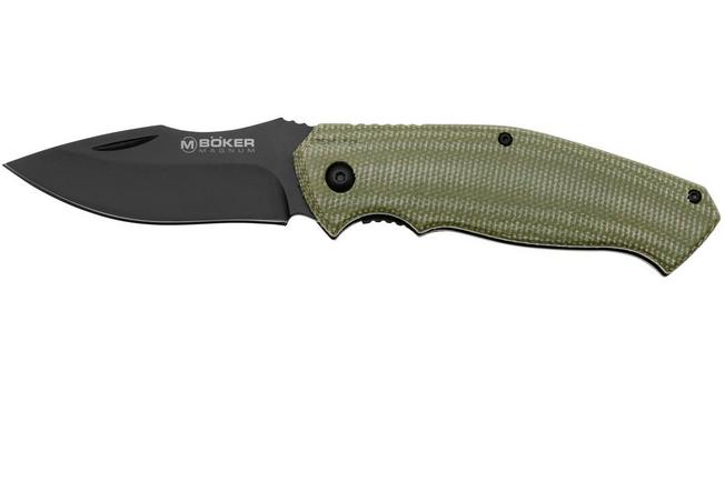 Afbeelding voor Böker Magnum Advance Pro 42 01RY306SOI Green Micarta, Knivesandtools Exclusive, zakmes