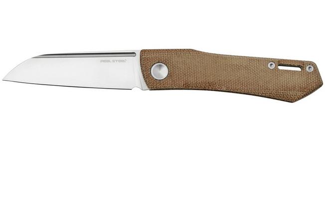 Image pour Real Steel Solis 7065NM, N690, Natural Micarta, couteau de poche Knivesandtools Exclusive, Poltergeist design
