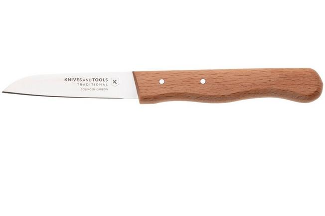 Bild für Knivesandtools Traditional Paring Knife, Kohlenstoffstahl, Buchenholz, Schälmesser