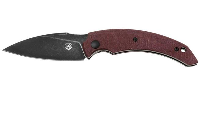 Bild für Fox Knives Honos FX-538 MP, Black Idroglider Becut, Plum Jute Micarta Taschenmesser, Bastinelli Design
