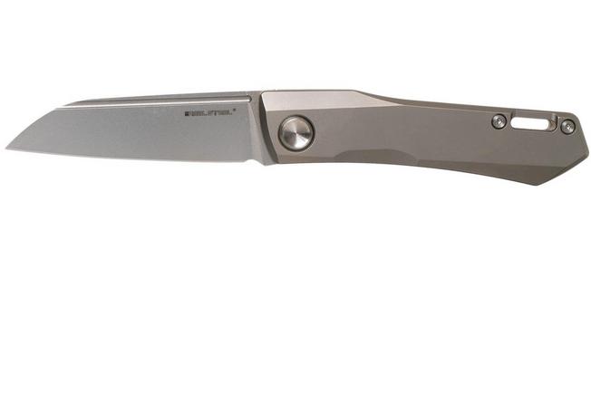 Bild für Real Steel Solis 7061S Beadblast Titanium, Silver, Slipjoint Taschenmesser, Poltergeist Design