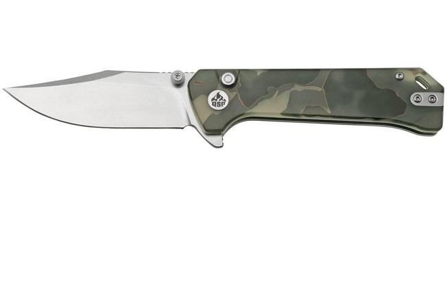 Bild für QSP Grebe QS147-E1, S35VN Clippoint Glow In The Dark Raffir, Taschenmesser