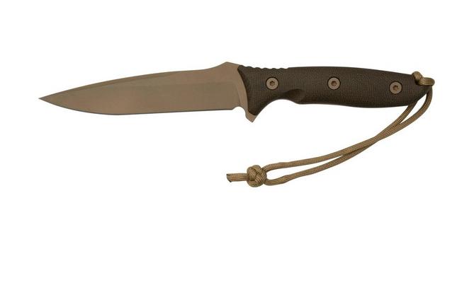 Bild für Spartan Blades Moros SB53DEGRNLTN Flat Dark Earth, Green Micarta, Molle-Coyote Sheath, Survivalmesser
