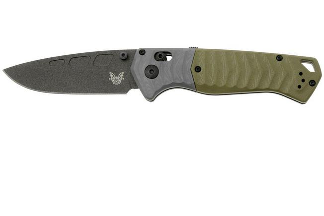 Bild für Benchmade P.S.K. 593BK CPM MagnaCut, Gray/Green G10, Outdoor-Taschenmesser