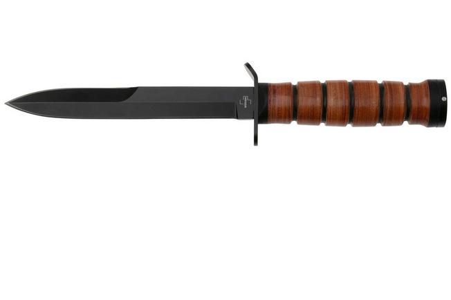 Bild für Böker Plus M3 Trench Knife 2.1 02BO119 Black 1095, Leather, feststehendes Messer