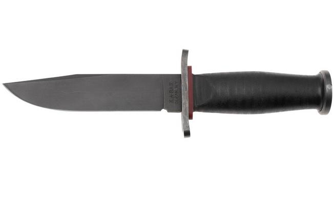 Bild für KA-BAR State & Union Mark I Red Spacer USN SU6425MK, Gun Blued 1095CV, Stacked Leather, Fahrtenmesser
