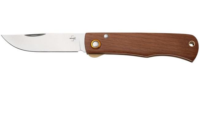 Image for Böker Plus Rusticus Medium 01BP0041, Satin 420 Stainless Steel, Brown Wood pocket knife